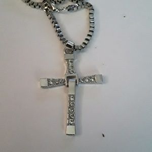 Silver cross necklace